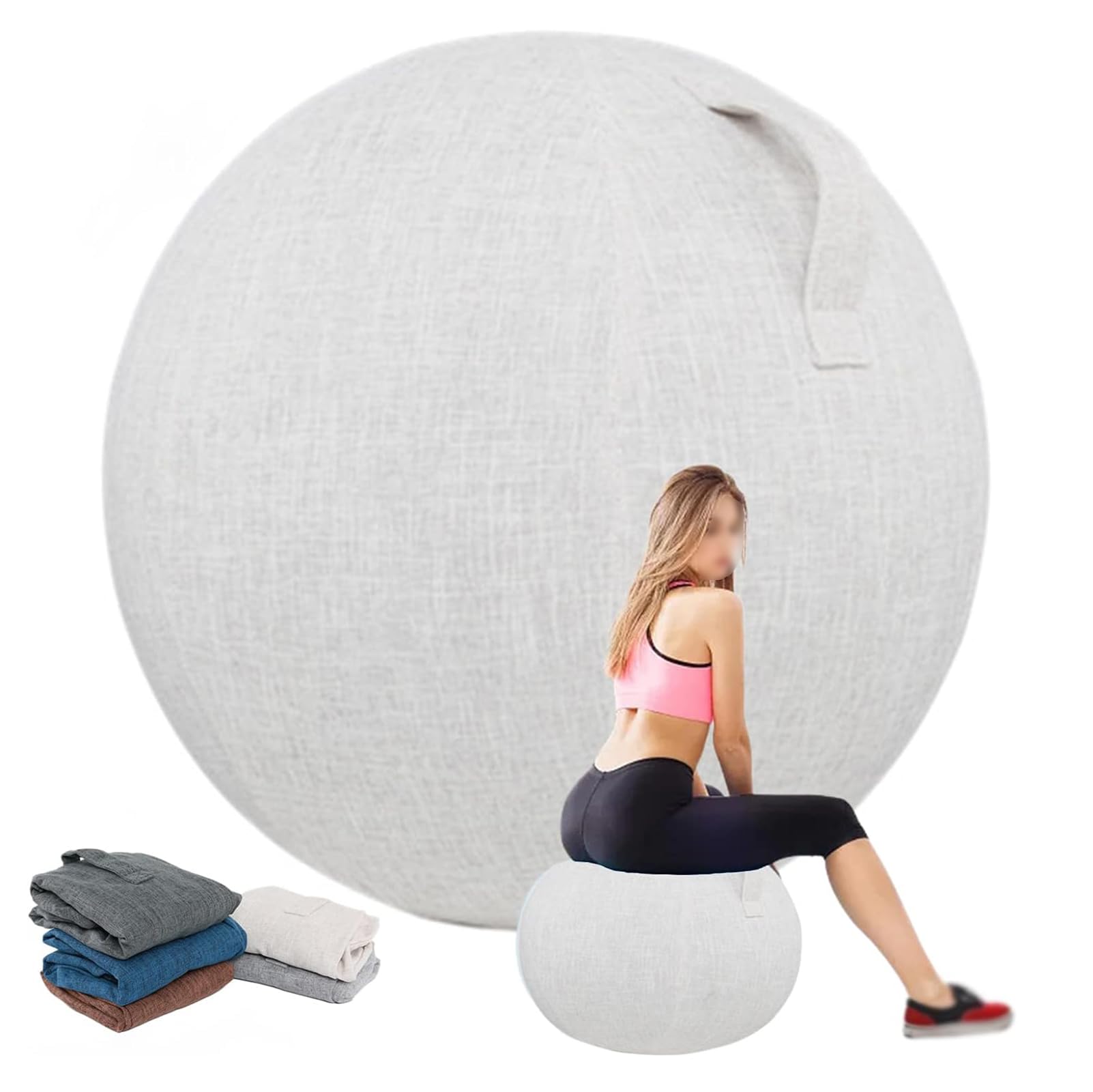 Palla Ginnastica PVC Anti-Scoppio Palla Per Sedersi Tessuto Di Rivestimento Resistente E Indeformabile - Ideale Per La Tonificazione E La Seduta Dinamica