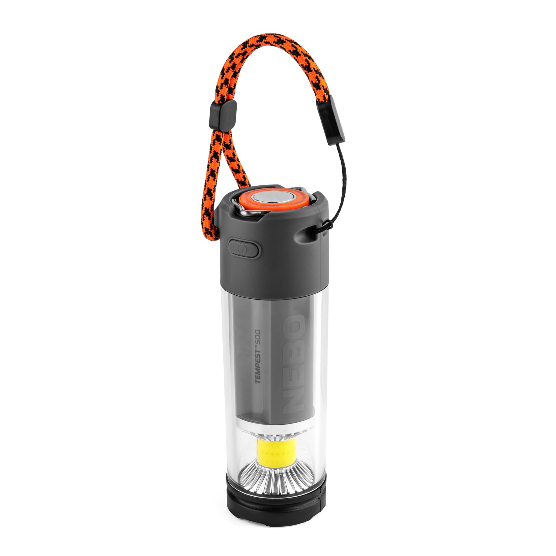 NEBO Galileo Tempest 500 Linterna Camping Recargable – 500 Lúmenes ARCUS COB | 9 Modos | 360°, 120° y Foco | Luz Roja Visión Nocturna | IPX7 Sumergible | Base Magnética + Ganchos | Hasta 96h | USB-C