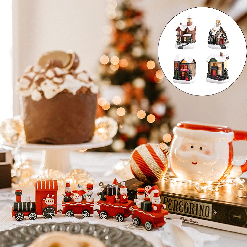 Maison De Noël Lumineuse LED Décorations De Noël Scène De Village De