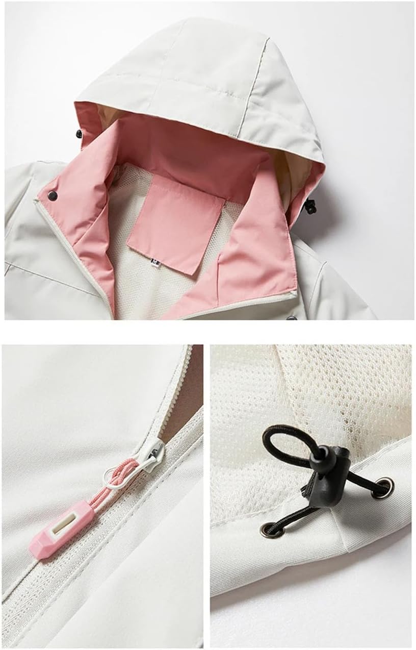 Mens Climbing Waterproof Outdoor Hiking Sports Breathable Hooded Trenchcoats Jacket