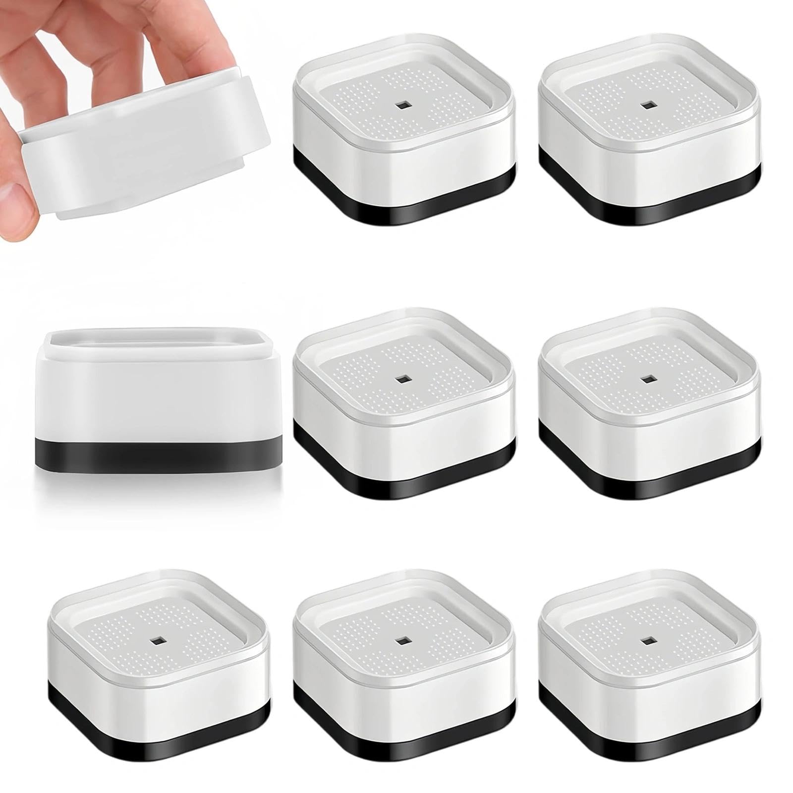 SHENGYIG Pack of 8 Furniture Risers – Stackable Bed Risers, 7 x 3.5 cm Table Risers, Non-Slip Leg Extension for Sofa, Bed, Washing Machine & Cabinets