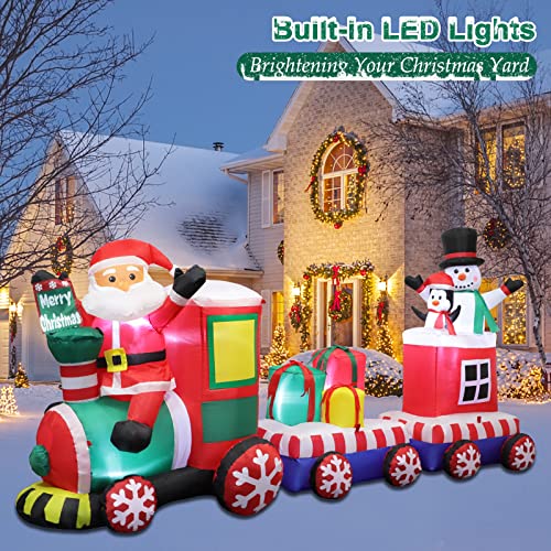 Décorations de cour gonflables de Noël pour illuminer votre jardin