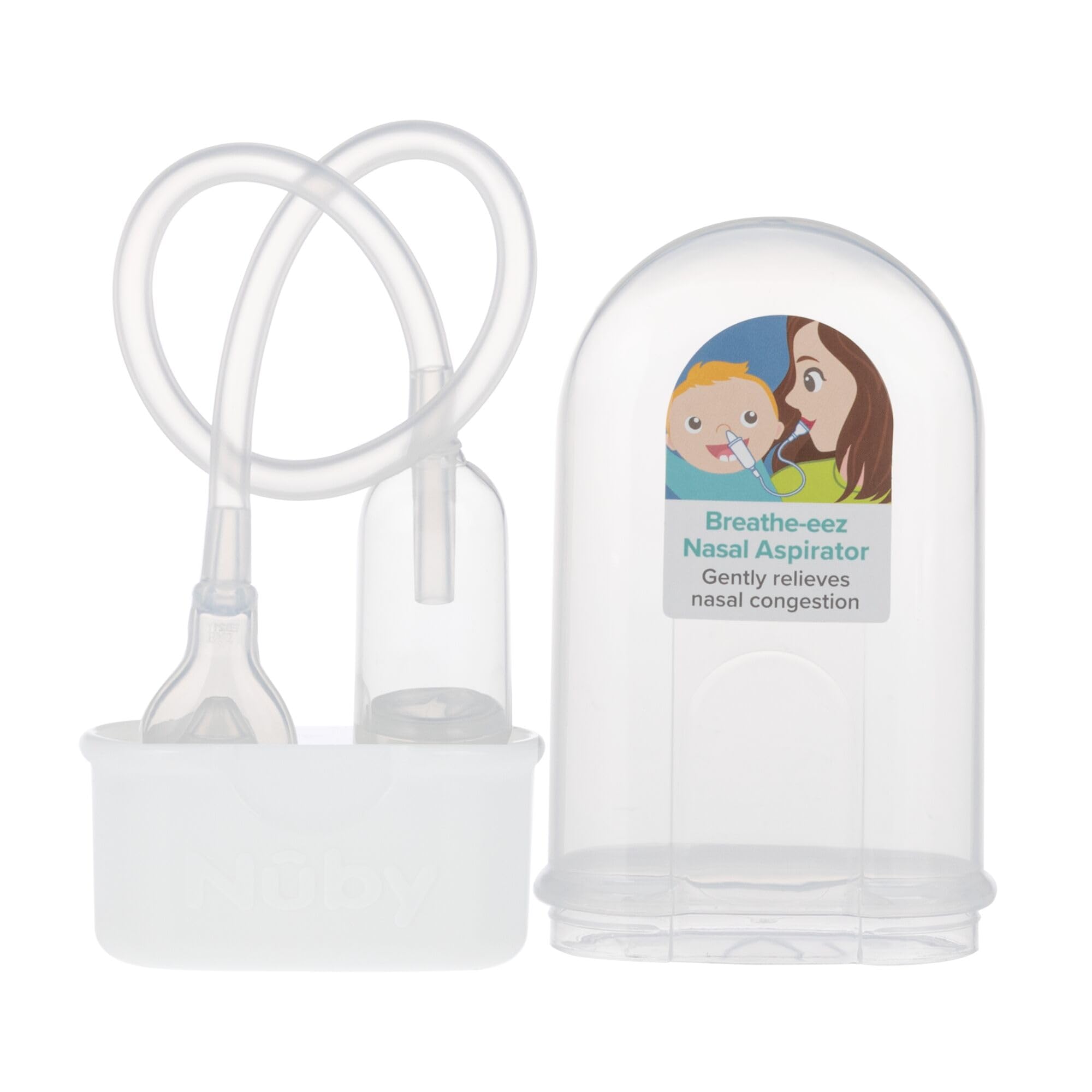 Dr. Talbot's Ensemble de soins des oreilles et du nez pour bébé – Aspirateur nasal Breathe-EEZ et nettoyant à double extrémité pour enlever le mucus et le cérumen en douceur, design sûr à pointe
