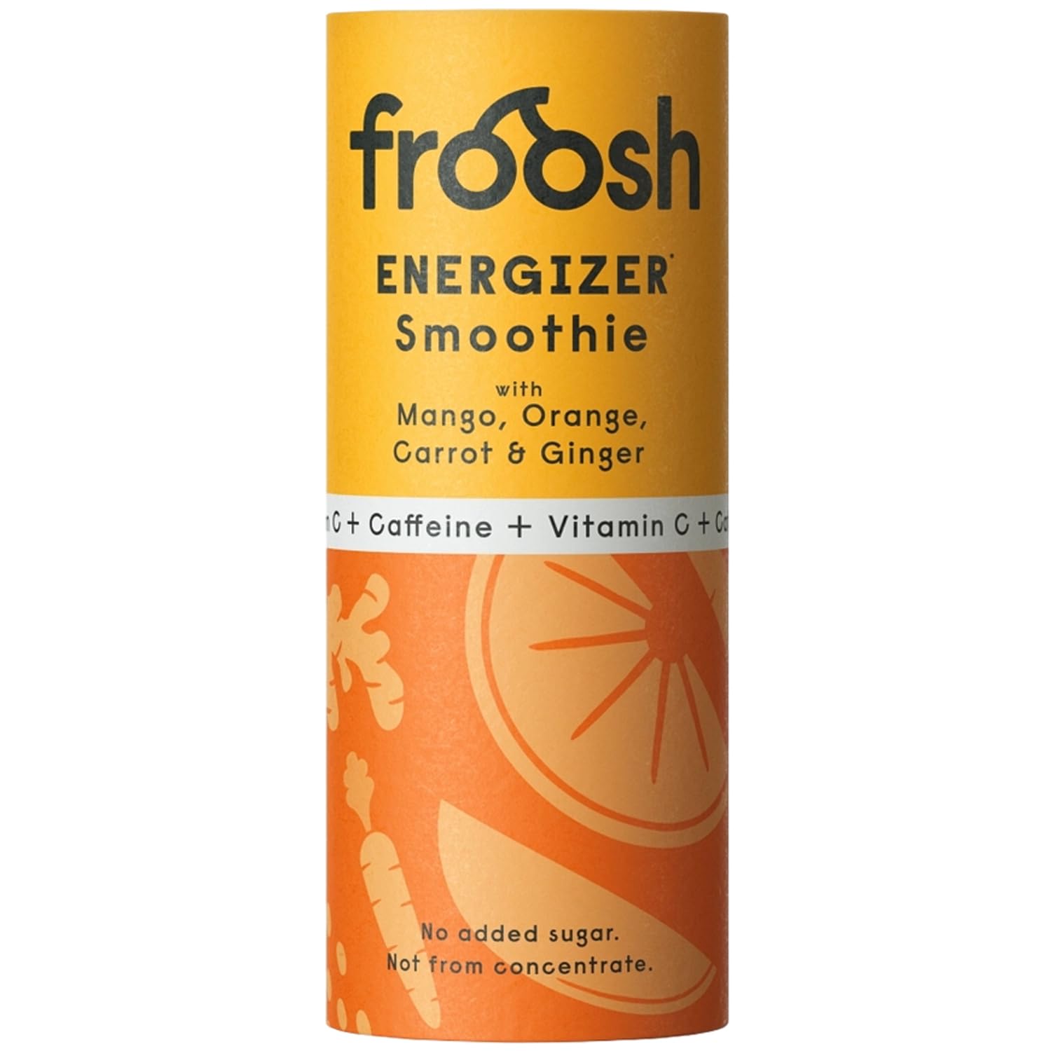 Froosh Energizer Functional Smoothie Mango, Orange, Karotte & Ingwer 12 x 235 ml Pappdosen im Spar-Set