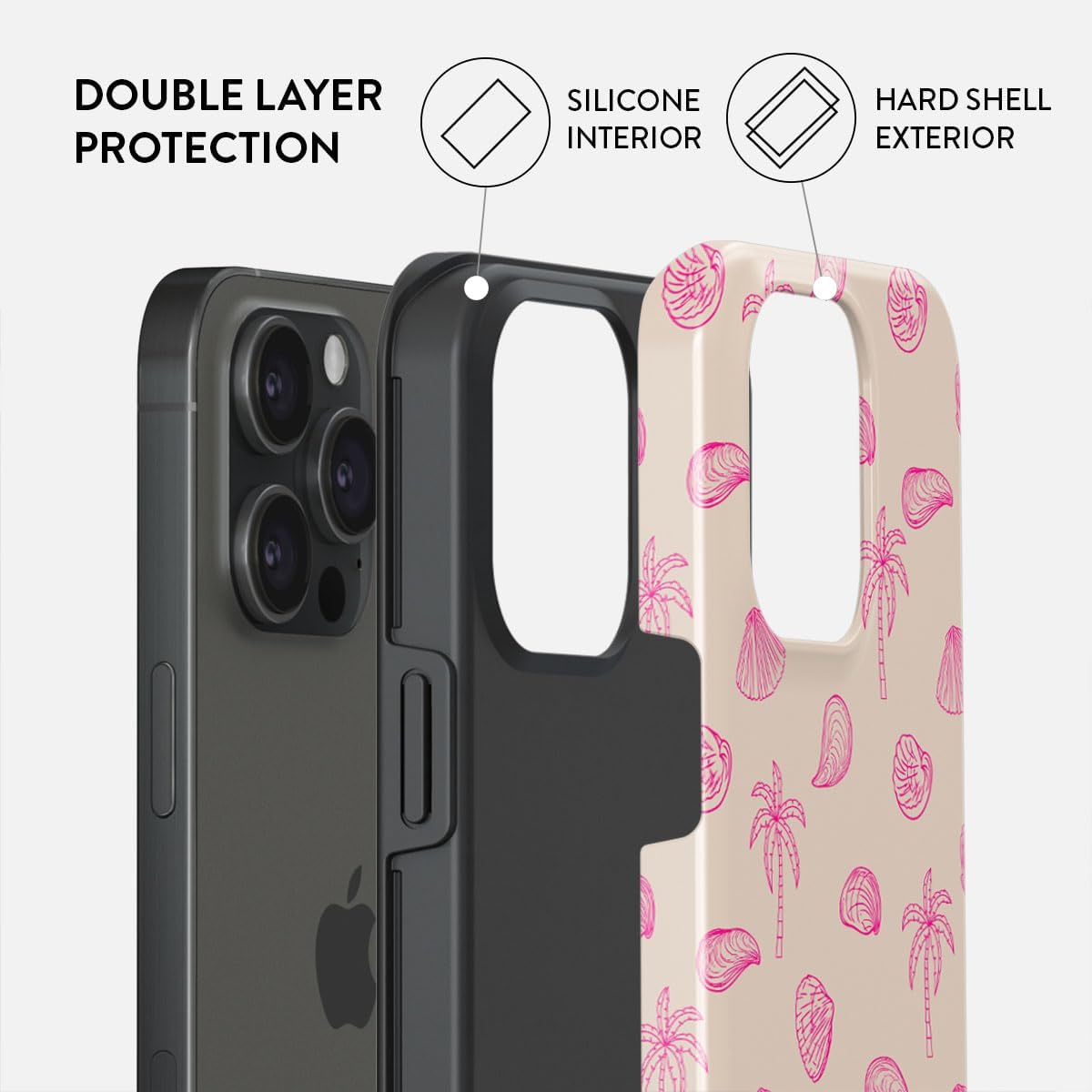 BURGA Phone Case for iPhone 15 Pro Max - Cute, Trendy, Aesthetic, Pattern Phone Cover, Hard Shell Protection - fits Apple iPhone 15 Pro Max Case for Women and Men - Image 2
