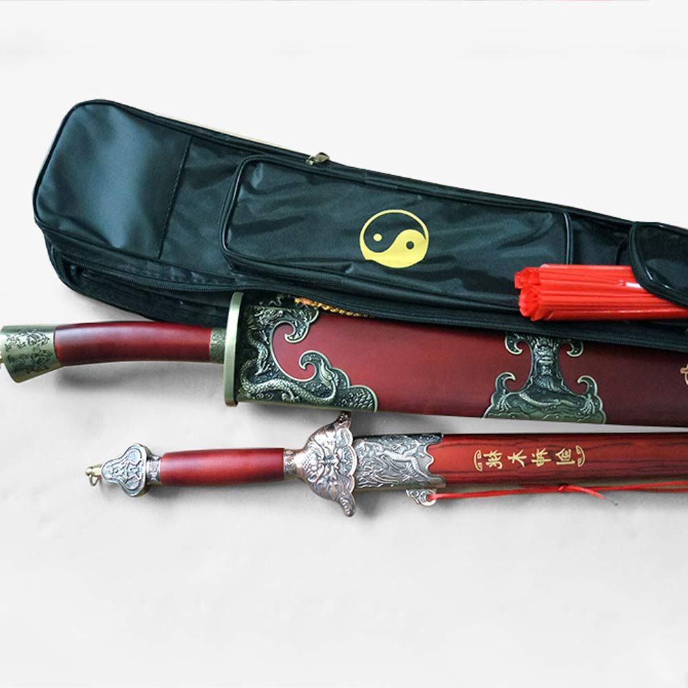 Funda para Espada de taichí, Funda de Transporte for Tai Chi, Funda for Espada China Kung Fu, Negra for Armas una y Dos Capas, Tela Oxford con PU,Double Layer(Double Layer)