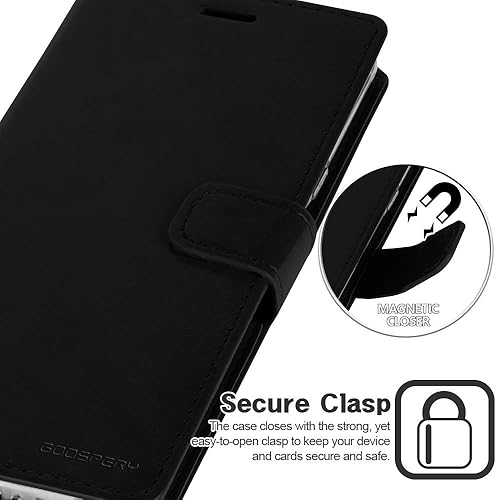 Miniatura 6 de GOOSPERY Blue Moon Wallet para Samsung Galaxy Note 9 Case (2018) Funda de cuero con tapa (Negro)