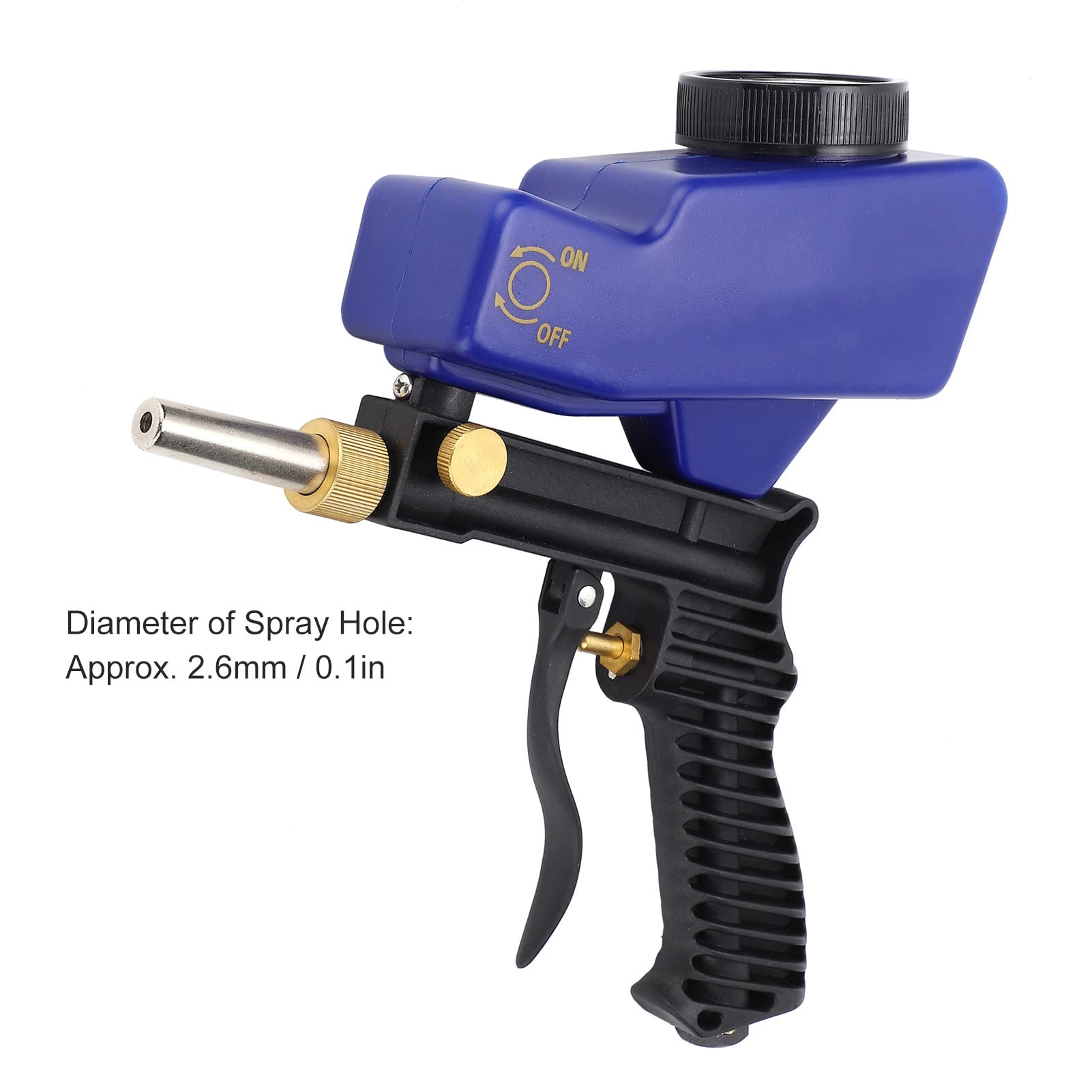 Zestaw pistoletów do piaskowania, 70-150 PSI 6000RPM Grawitacyjny pistolet do piaskowania, ręczne narzędzie, pistolet do piaskowania do usuwania farby i rdzy z metalu, drewna i szkła, wytrawiania, u
