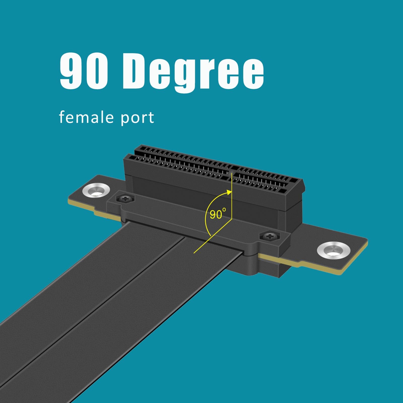 GLOTRENDS 600mm PCIe 4.0 X4 Riser Kabel dla M.2, WiFi, Firewire, USB, kart dźwiękowych itp.