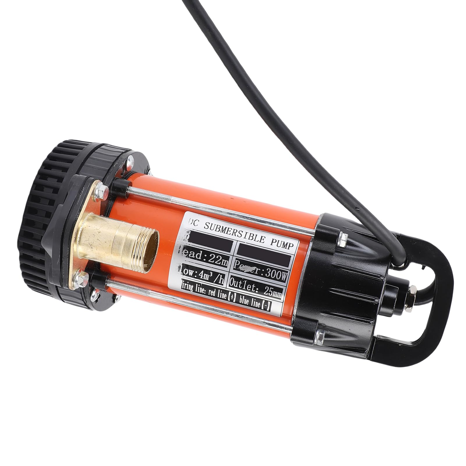 Bomba de Pozo Profundo de 300W, Eficiente, Solar, Sumergible, para Suministro Confiable de Agua, Hogares, Granjas, Bomba de Pozo Profundo de 1 Pulgada y 300W (CC 24 V)