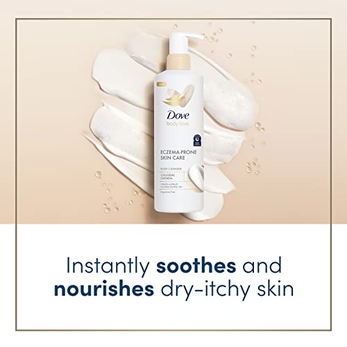 Dove Body Love Body Cleanser Eczema-Prone Skin Care Colloidal Oatmeal 3 Count Fragrance Free Body Wash Instantly Soothes & Nourishes Dry-Itchy Skin 17.5 Fo #TOP4