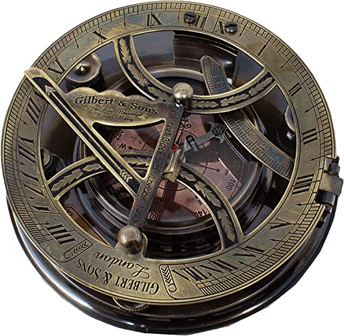 WOANIN Brújula de bautizo, regalo de bautizo, brújula de reloj de sol grande de 5 pulgadas, regalo de bautizo, regalo de bautizo, brújula grabada, brújula de jubilación personalizada (personalizada) Cover