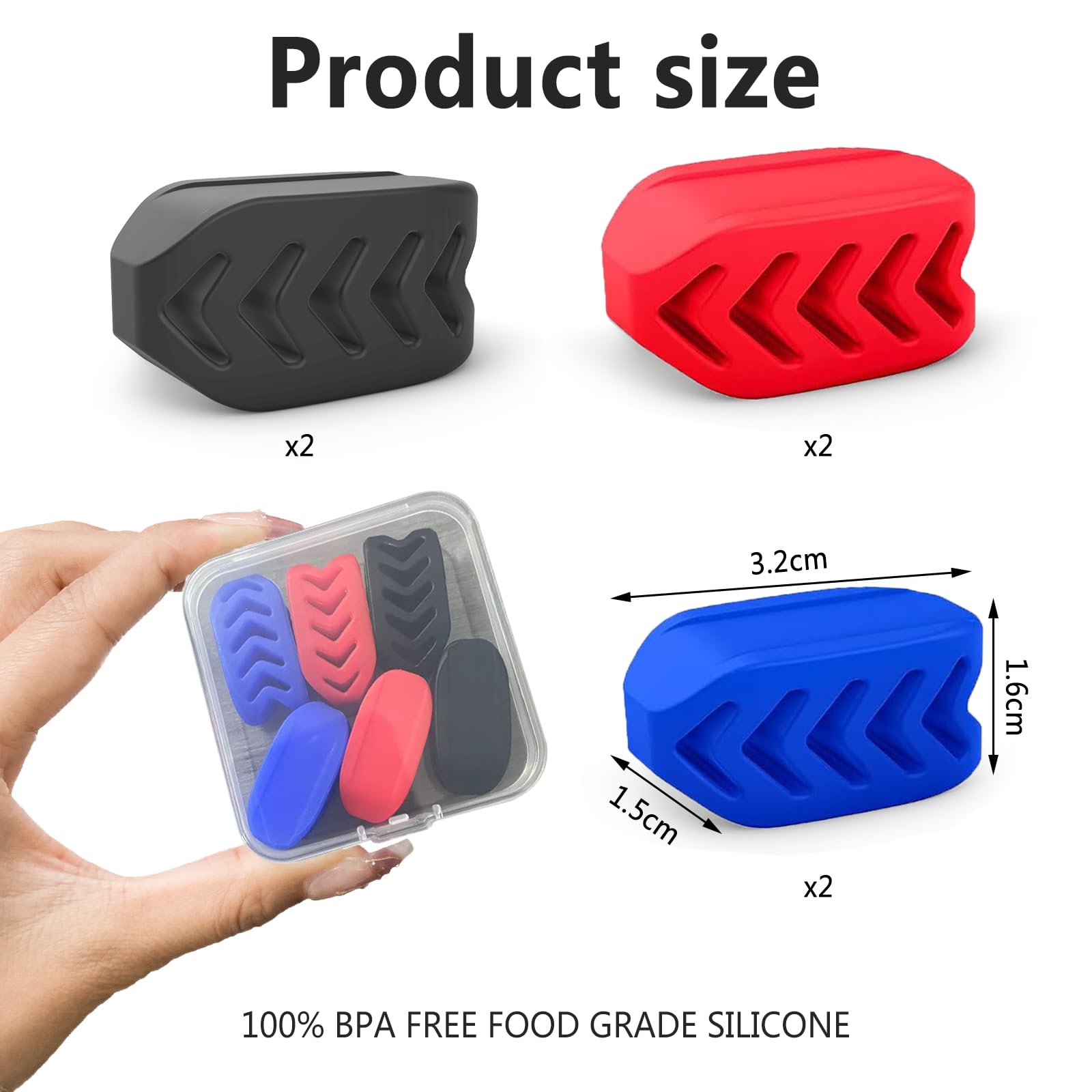 Silikon Jawline Trainer 3 Verschiedene Widerstandsstufen Kiefer Trainer Jaw Exerciser für Männer und Frauen Jawline Toner und Schöne Kieferlinie (6Pcs)