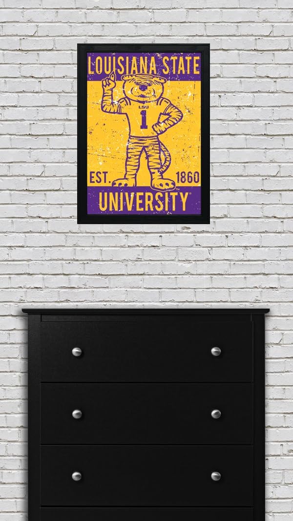Limited Edition LSU Tigers Poster - Mike the Tiger Vintage Art Print 13X19" (No Frame)