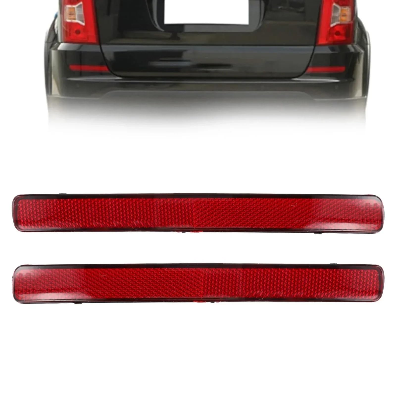 Catadiottri paraurti auto Compatibile Con Ssangyong Per Kyron 2007-2011 1 Paio Riflettore Paraurti Posteriore Sinistro Destro Lente Rossa Riflettore Paraurti Posteriore 83901-08B00