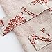 jinchan Valance Curtain Kitchen Farmhouse Window Valance for Living Room Linen Scroll Paisley Valance for Bedroom Bathroom Floral Printed Tie Up Small Valance 2 Inch 1 Panel Rod Pocket Terra on Beige