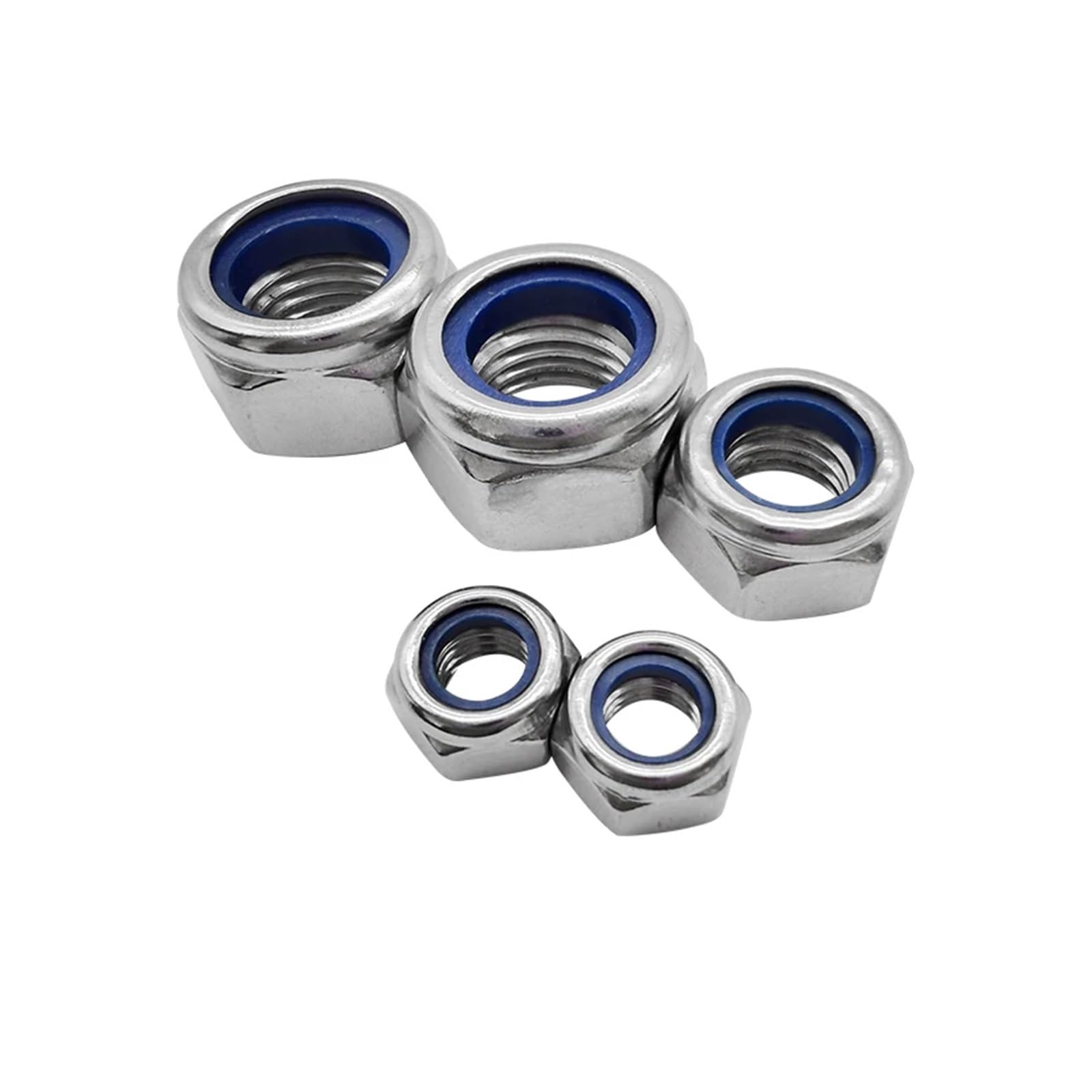 Tuerca de seguridad de nailon de acero inoxidable M2 M2.5 M3 M4 M5 M6 M8 M10 M12 M14 M16 M20 M24 M27 M30 DIN985 Tuerca de seguridad hexagonal(M27 1PC)