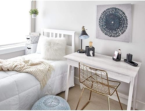 Miniatura 8 de iDesign Cade Canister - Tarro de almacenamiento de baño con tapa para baño, tocador, escritorio, encimera, 3.14 x 3.14 x 5.09 pulgadas, negro mate