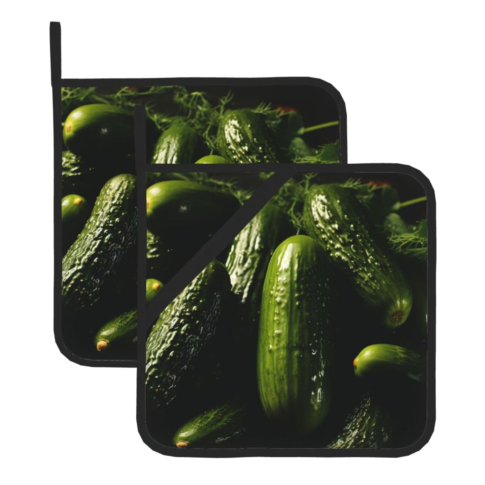 2Pcs Pot Holders for Kitchen Heat Resistant Potholder Pickle Hot Pads for Countertops Oven Pot Holders for Cooking Baking Kitchen Hot Mat Trivet 8 inch Hot Pad