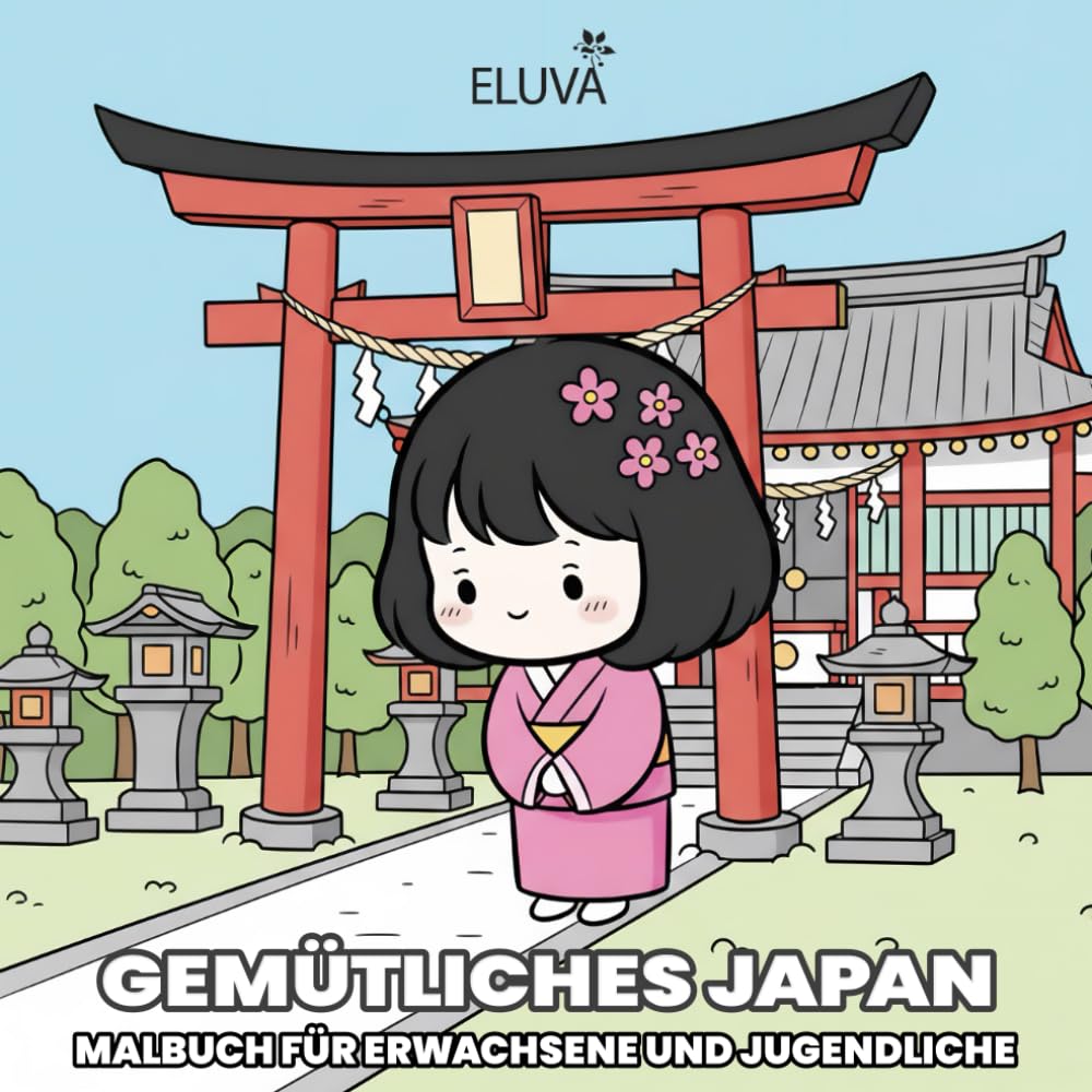 Gemütliches Japan Malbuch für Erwachsene und Jugendliche: Szenen aus traditioneller japanischer Kultur: Figuren, Gärten, Brücken, Pagoden und ... für Ruhe, Inspiration und kreative Momente.