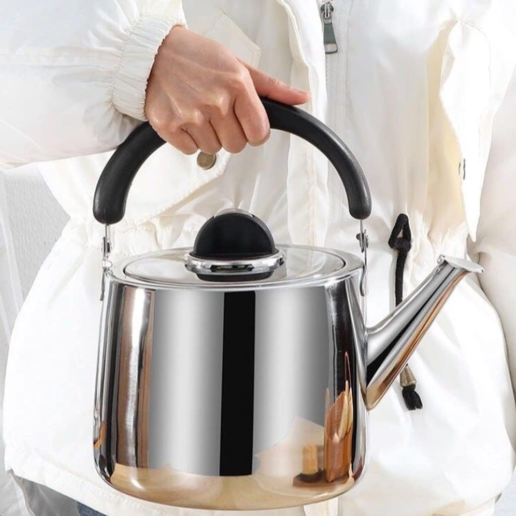 Kettle stovetop Stainless Steel Teakettle Thickened Whistle Kettle Large Capacity Quick Heating Water Container for Various Stoves Tea Pots Efficient