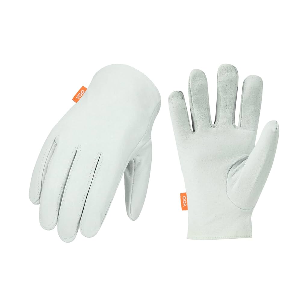 Amazon | [Vgo] 3双パック 豚革手袋 作業皮手袋 薄手袋 ぶた