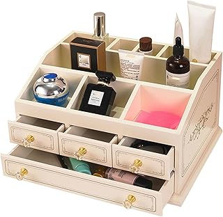 Cosmetic Storage box Wood Makeup Organizer St...