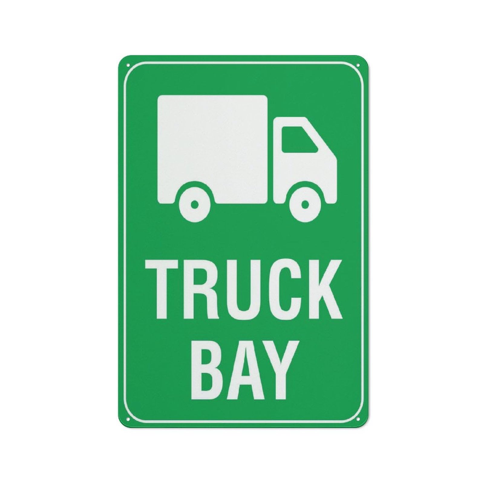 Truck Bay Sign 8"x12" Rust-Free Aluminum Outdoor Metal Tin Sign for Home, Business, Yard