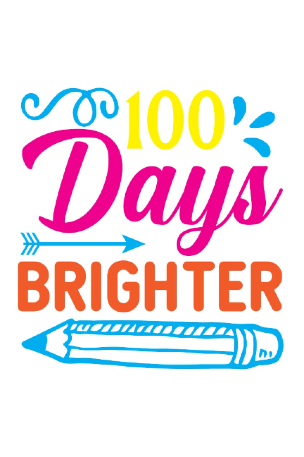 100 days brighter Notebook journal for Teacher Cool Design gift for teacher-Teacher gifts for women and men- Teacher appreciation