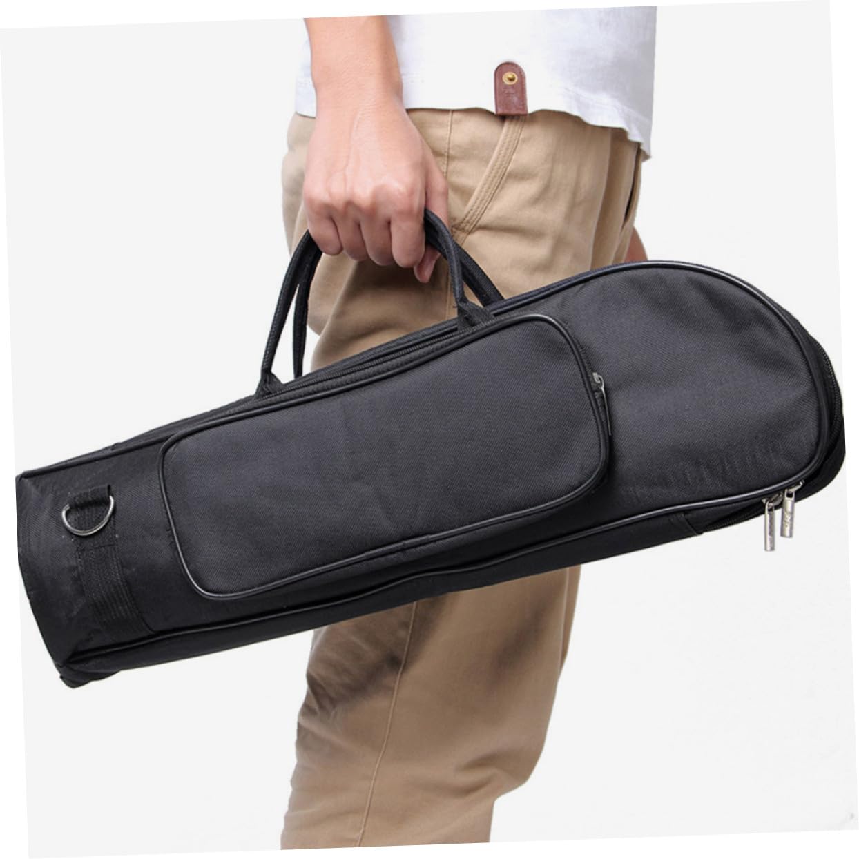 POPETPOP Bolsa Trompeta Oxford con Acolchado Protección Compartimentos Correa Hombro y Asa para Transporte Seguro Instrumento