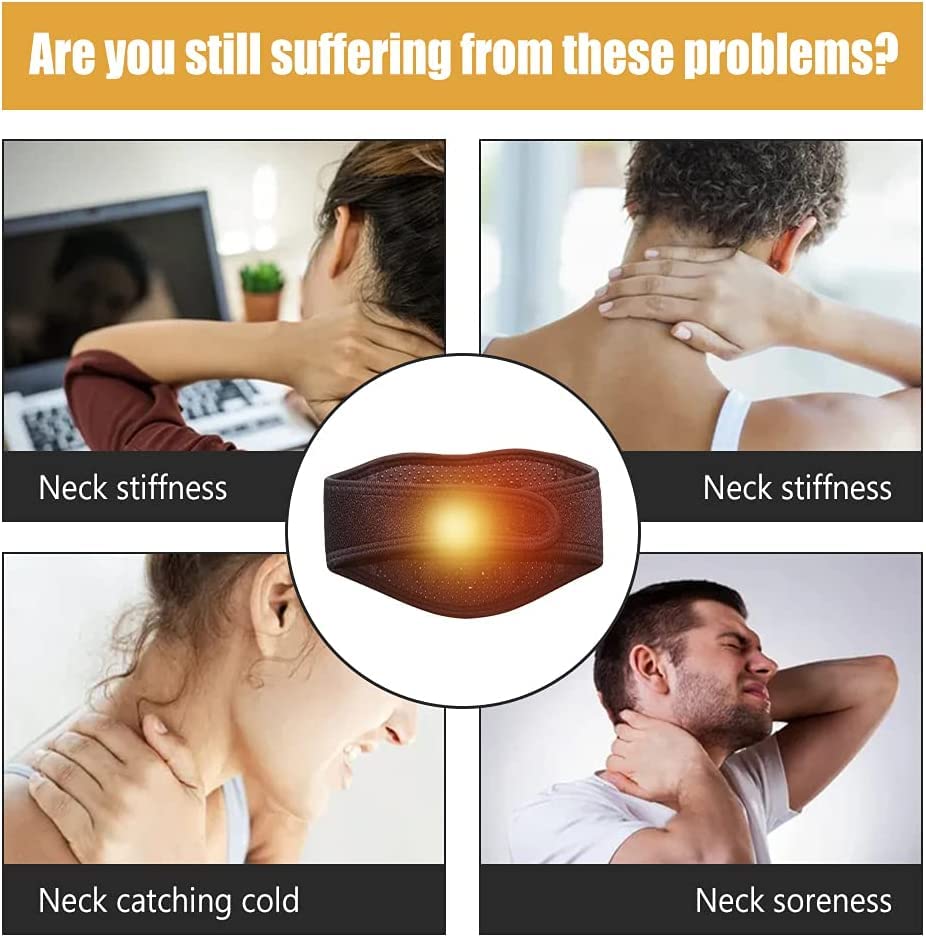 Nackenwärmer, Nackenbandage, Nackenschutz, Halswärmer, Selbsterwärmender Nackenstütze mit Turmalin und Magnet, Infrarot Wärmetherapie, Nacken Enspannung, Schmerzlinderung bei Nackenschmerzen,1pc