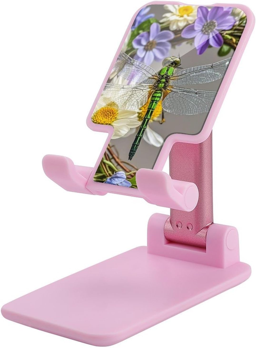 Image of Dragonfly in Wreath Foldable Phone Holder, Available for All Smartphones