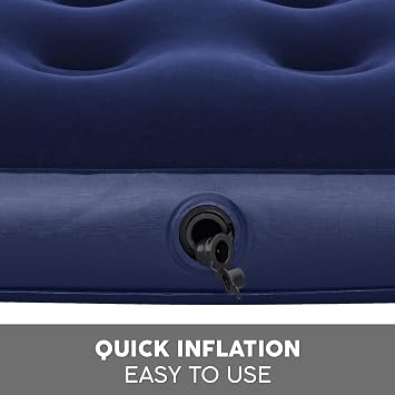 Bestway Horizon inflatable camping bed, double 191 x 137 x 22 cm, supports up to 300 kg, blue