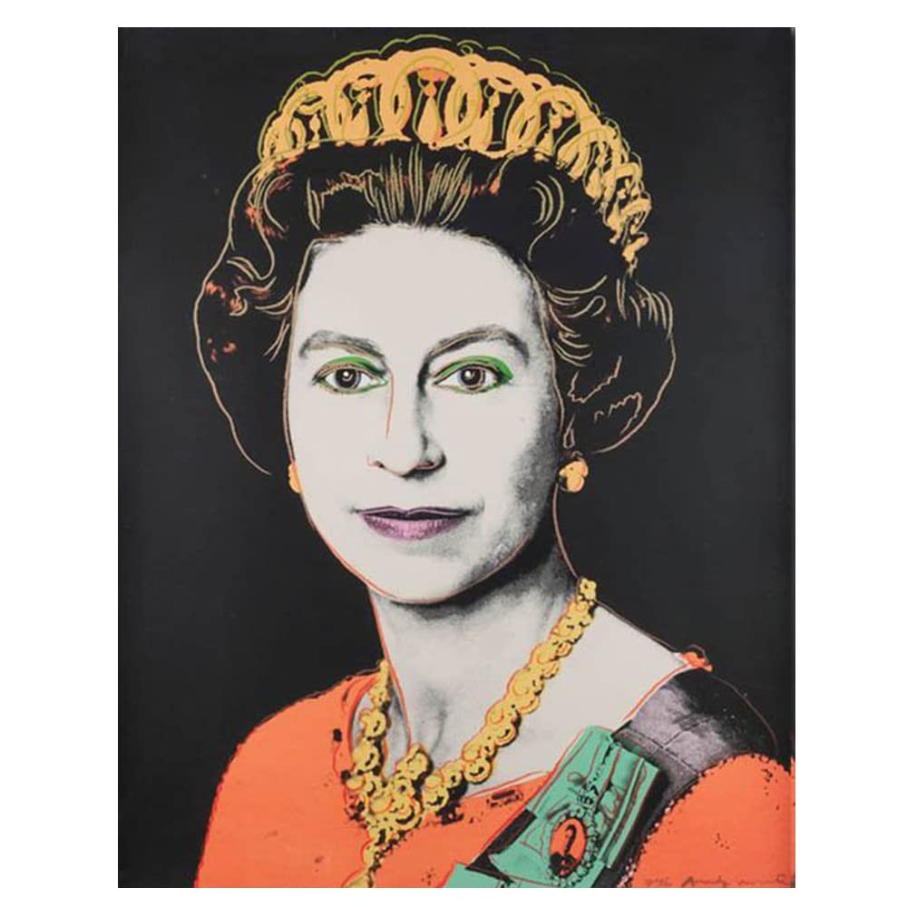 Osm Art Handmade Modern Canvas Picture Hand-painted Abstract Character Her Majesty Queen Elizabeth Wall Art Painting The Queen of England Canvas Oil Painting Attractive Figure Wall Decor