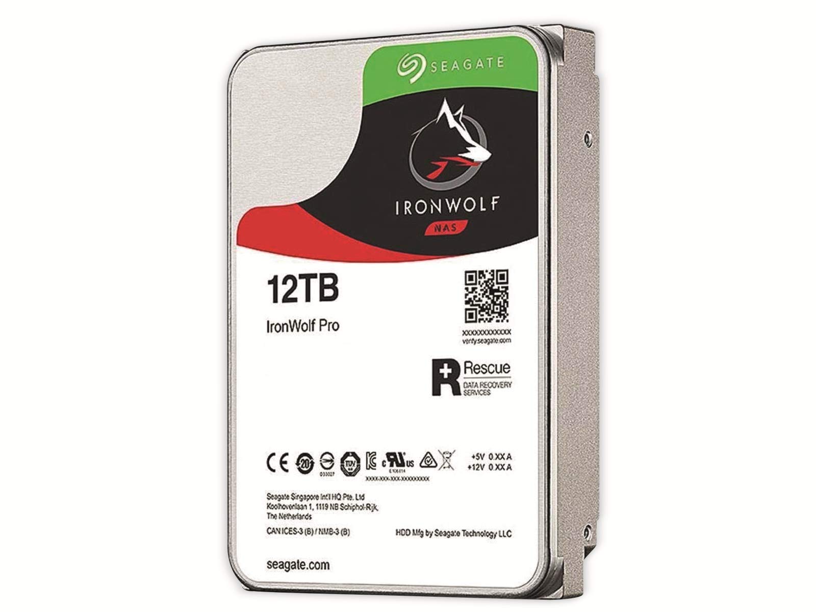 Seagate IronWolf Pro ST12000NE0008 12 TB Hard Drive - 512E Format - SATA 600-3.5" Drive - Internal - 7200RPM - 256 MB Buffer - Hot Pluggable