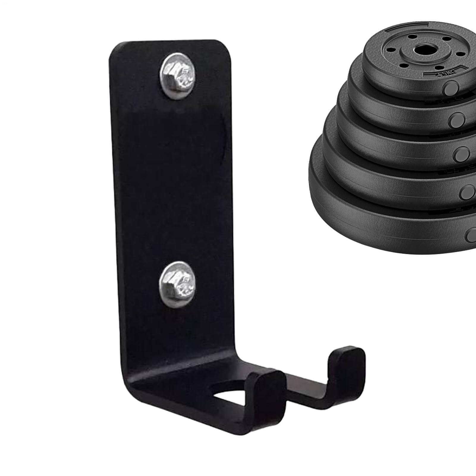 SVFOEBJM Vertical Dumbbell Rack - Metal Hook for Gym - Vertical Wall Rack for Barbell - for Gym, Home, Basement, Fitness Equipment, Organization, Storage