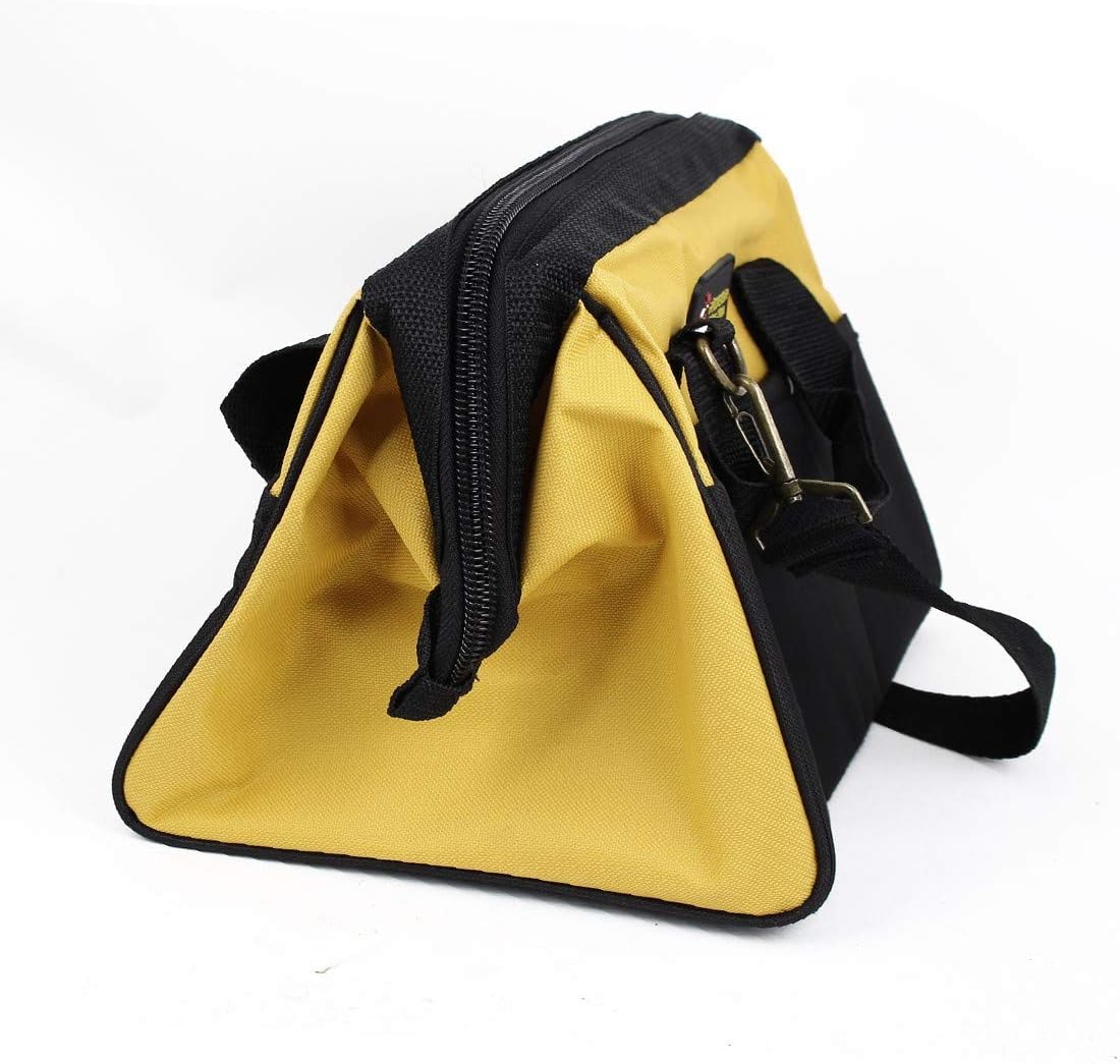 New Lon0167 Black Yellow Featured Zipper Closure Nylon reliable efficacy Mechanics Electrician Tool Holder Hand Bag 16" x 10"(id:0d6 47 68 7db) image 2