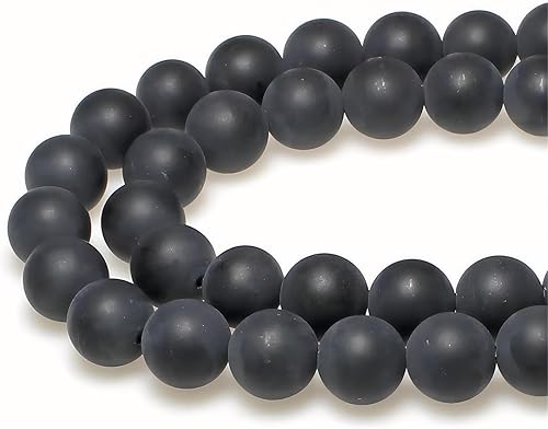 Miniatura 161 de MJDCB Natural Multicolor Volcanic Lava Stone Round Loose Stone Beads DIY for Jewelry Bracelet Making 15" (6mm, White)