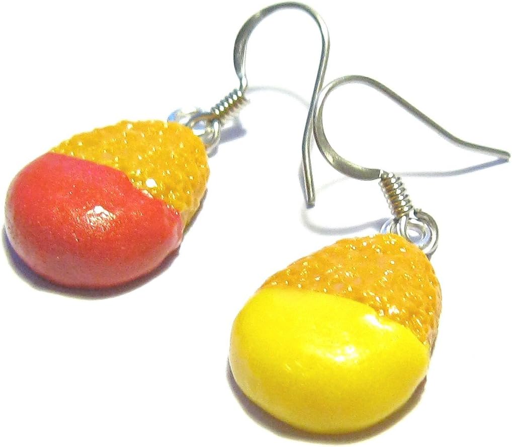 Chicken Nugget Dangle Earrings - Tiny Food Jewelry
