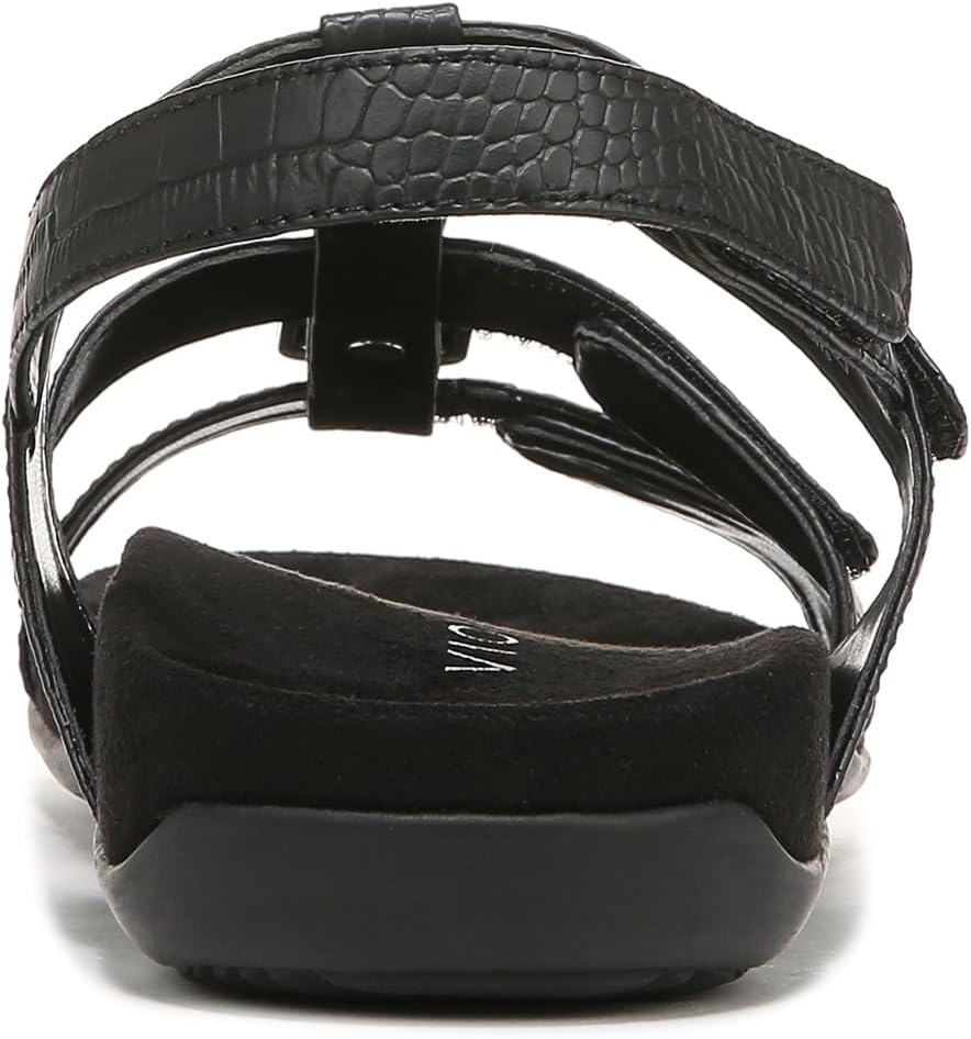 Vionic Women's Women's Rest Amber Backstrap Sandal - Ladies Adjustable Walking Sandals with Concealed Orthotic Arch Support 5 Black Crocodile image 6 of 7 B00DZQ1VJU