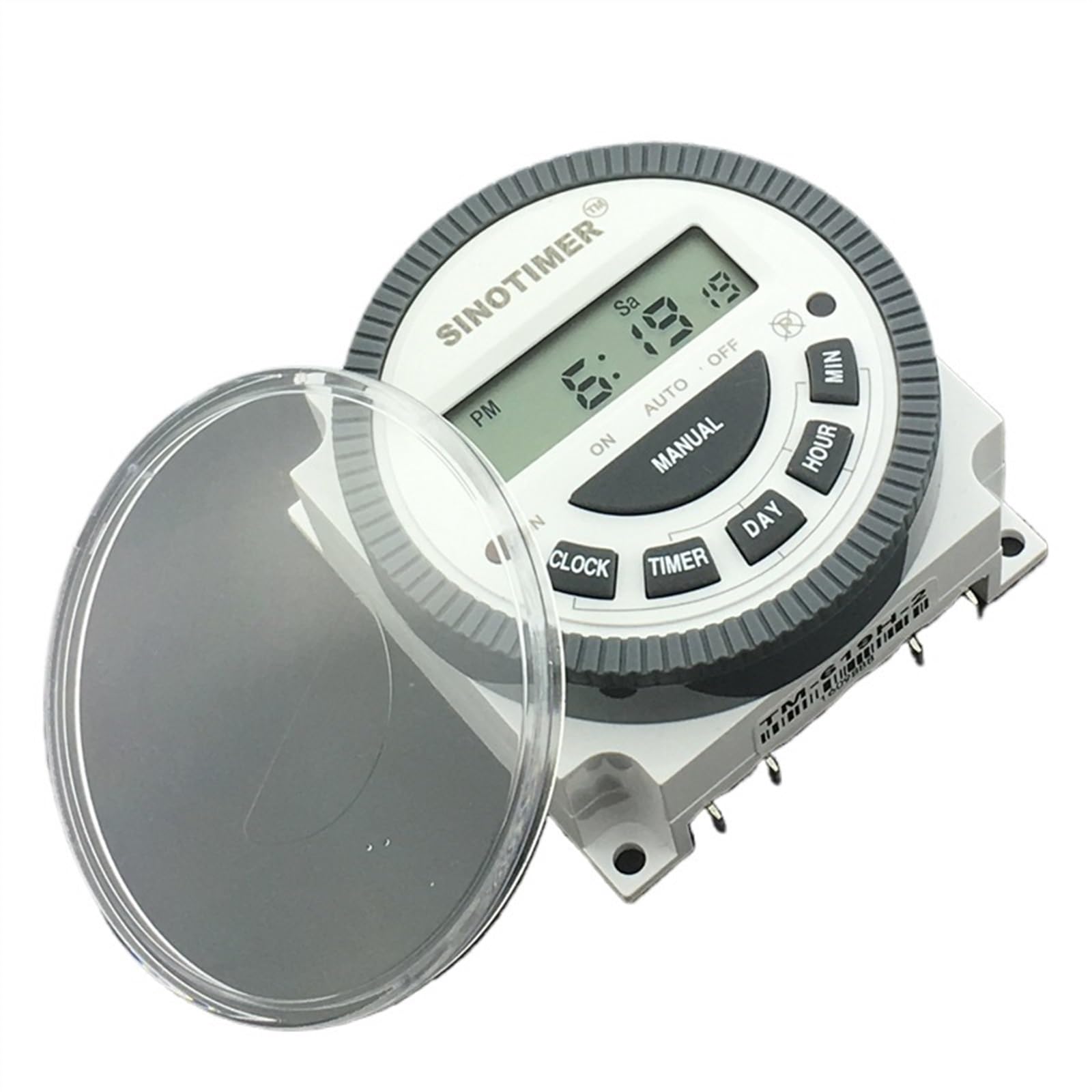 Interruptor Temporizador Digital programable semanal de 12 V CC con Cubierta Impermeable y relé en el Interior