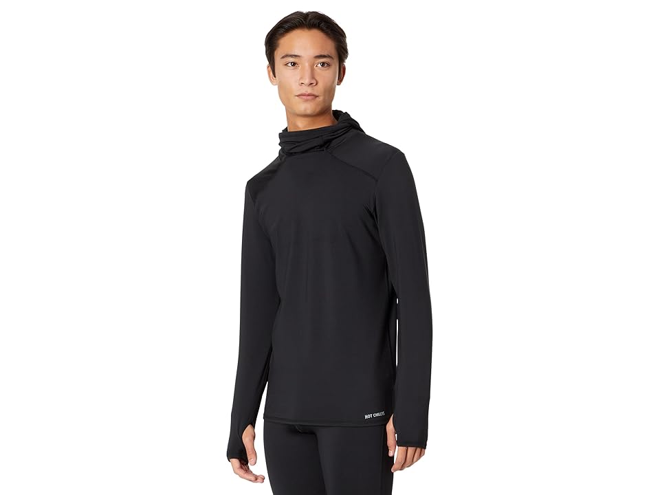 Hot Chillys Micro Elite Chamois Balaclava Hoodie (Black) Men's Clothing INTERNATIONAL SHIPPING