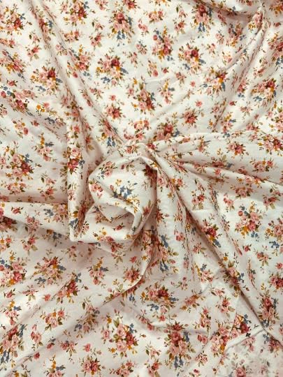 Extra Long Cotton Thin Curtains 8-24 ft Long White with Flower Pattern 53" Wide. Custom Made Drapes. Ikiriska Pink, Blue for high Ceiling (53″Wx216″L, Pink Flowers)