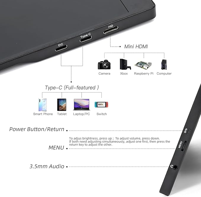 Monitor Portátil Táctil 14" Full HD IPS para Laptop y PC miniatura 8