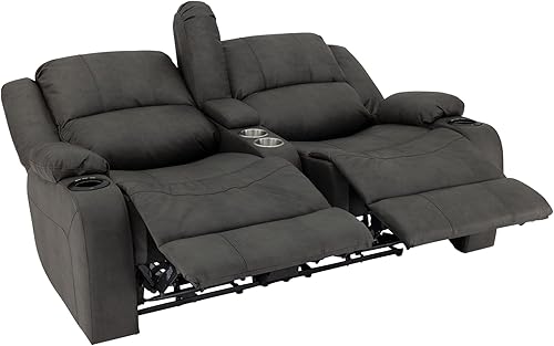 Miniatura 216 de RecPro Charles - Sofá reclinable doble de pared de 58 pulgadas, para autocaravana, con tela mejorada (color plomizo)