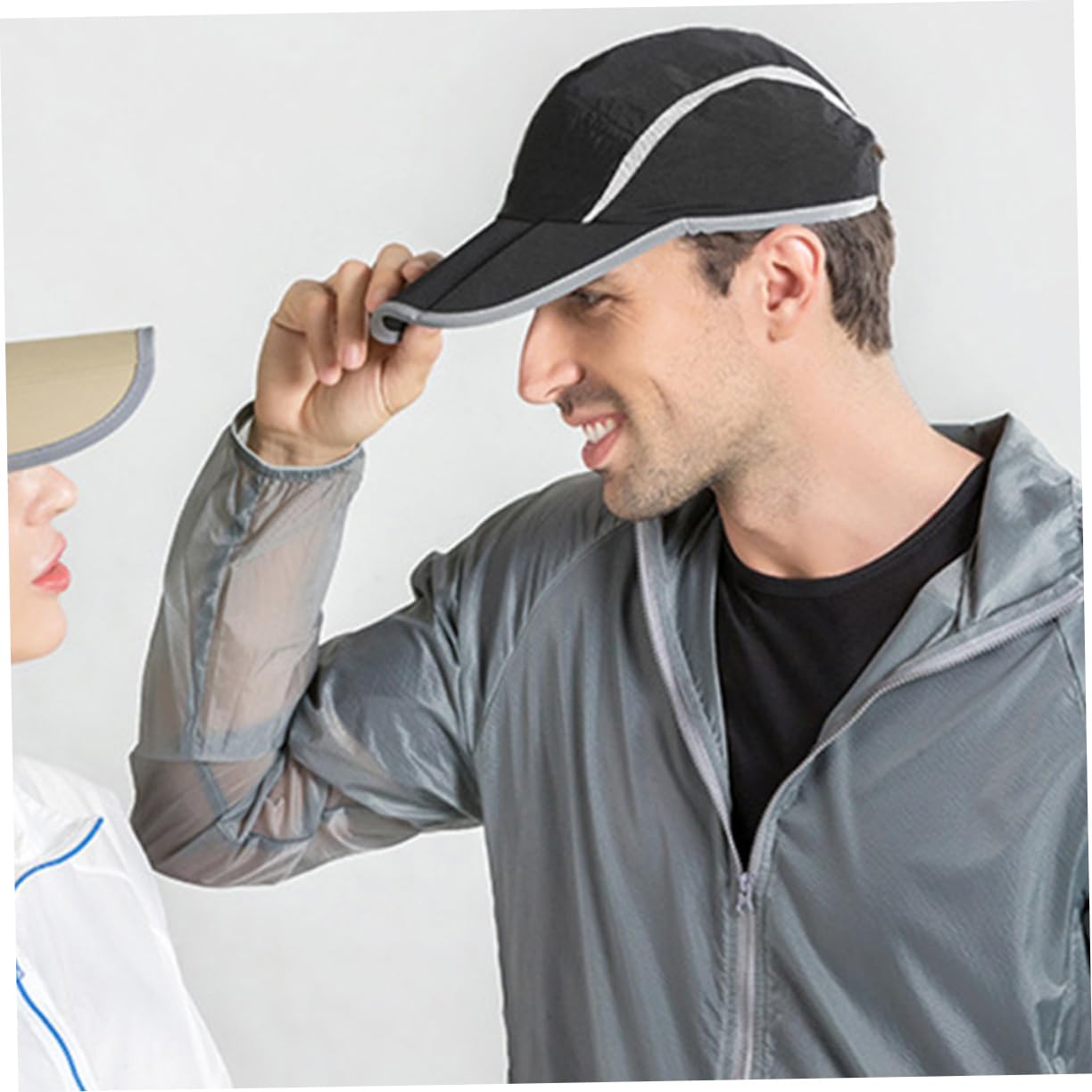 Gorra De Beisbol Sombreros Gorra De Tenis Gorras De Beisbol para Hombre Encabezamiento Sombrero Liso Sol Mujer Corriendo Sombrero Gorras Deportivas para Hombre Visera Nylon Black