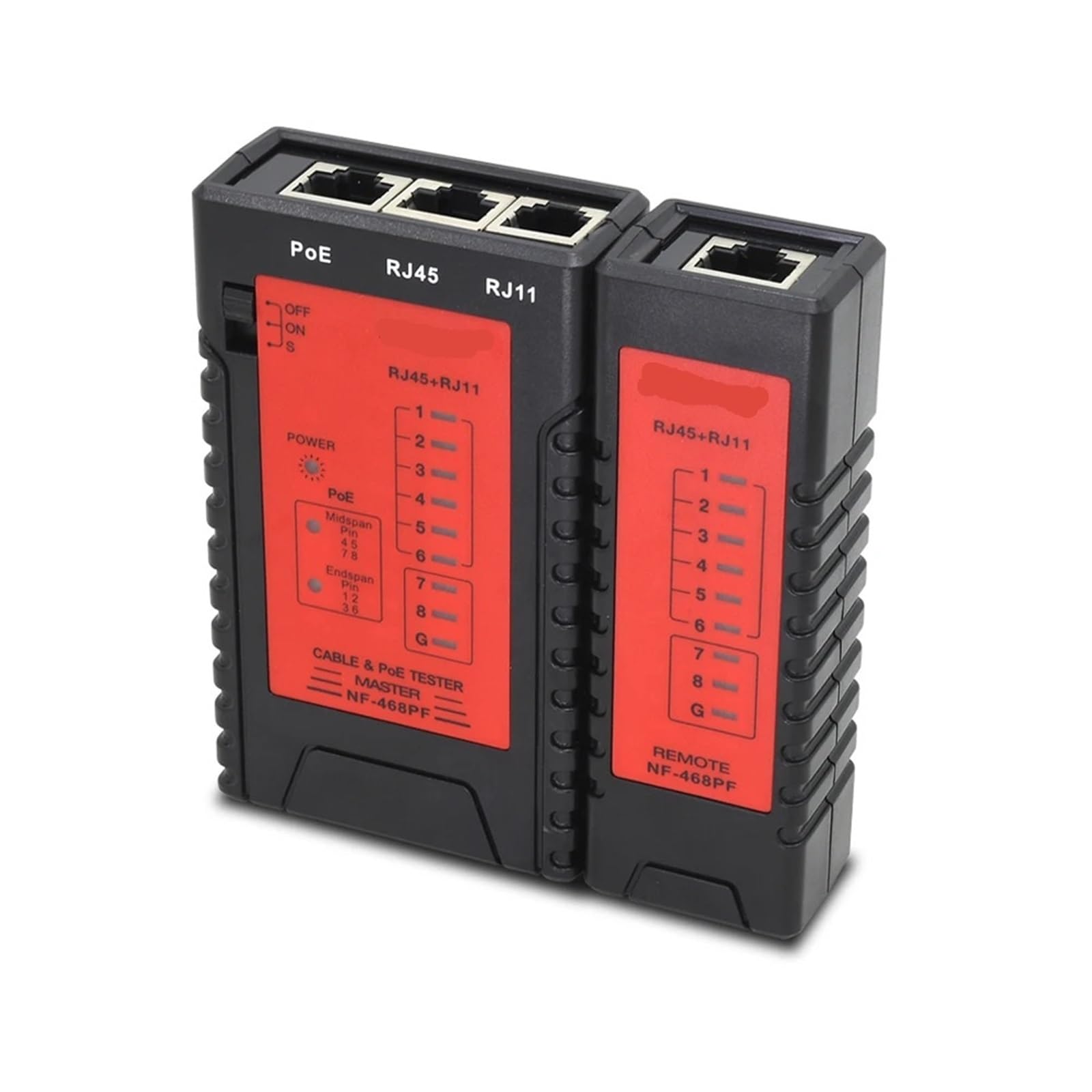 Netzwerkkabeltester, Netzwerkkabeltester, PoE RJ11 RJ45 Durchgangstest-Detektor-Tools,für Netzwerkkabel