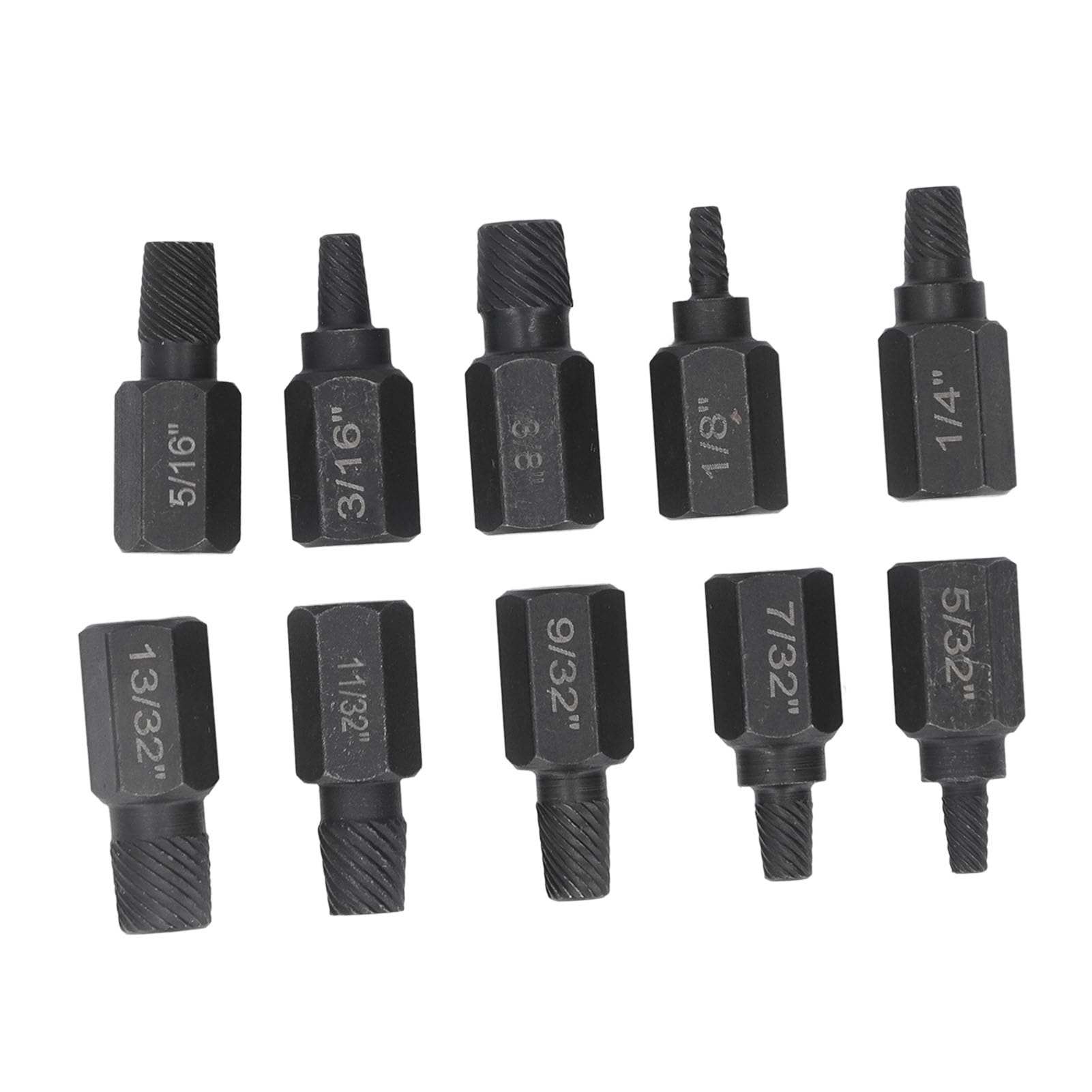 Extractor de Tornillos dañados de 10 Piezas, Juego de Brocas para Extractor de Tornillos, Kit de Herramientas para Quitar Tornillos, Pernos, Tuercas y espárragos dañados de Varios tamaños