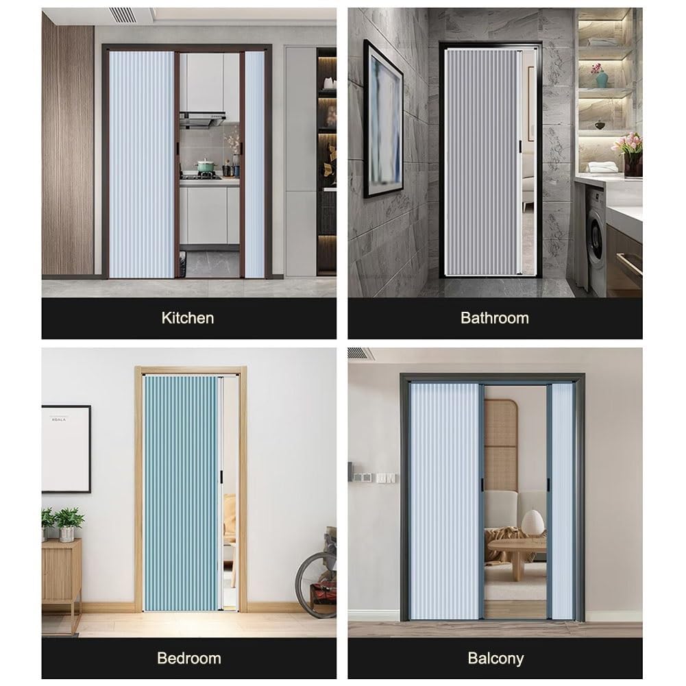 Akkordeon-Schranktür, Trennelement Für Flur Und Schrank, Temporäre Tür, Schiebetür Mit Ausziehbarem Insektenschutzgitter Für Schlafzimmer, Badezimmer Und Küche(15.7x55.1in)