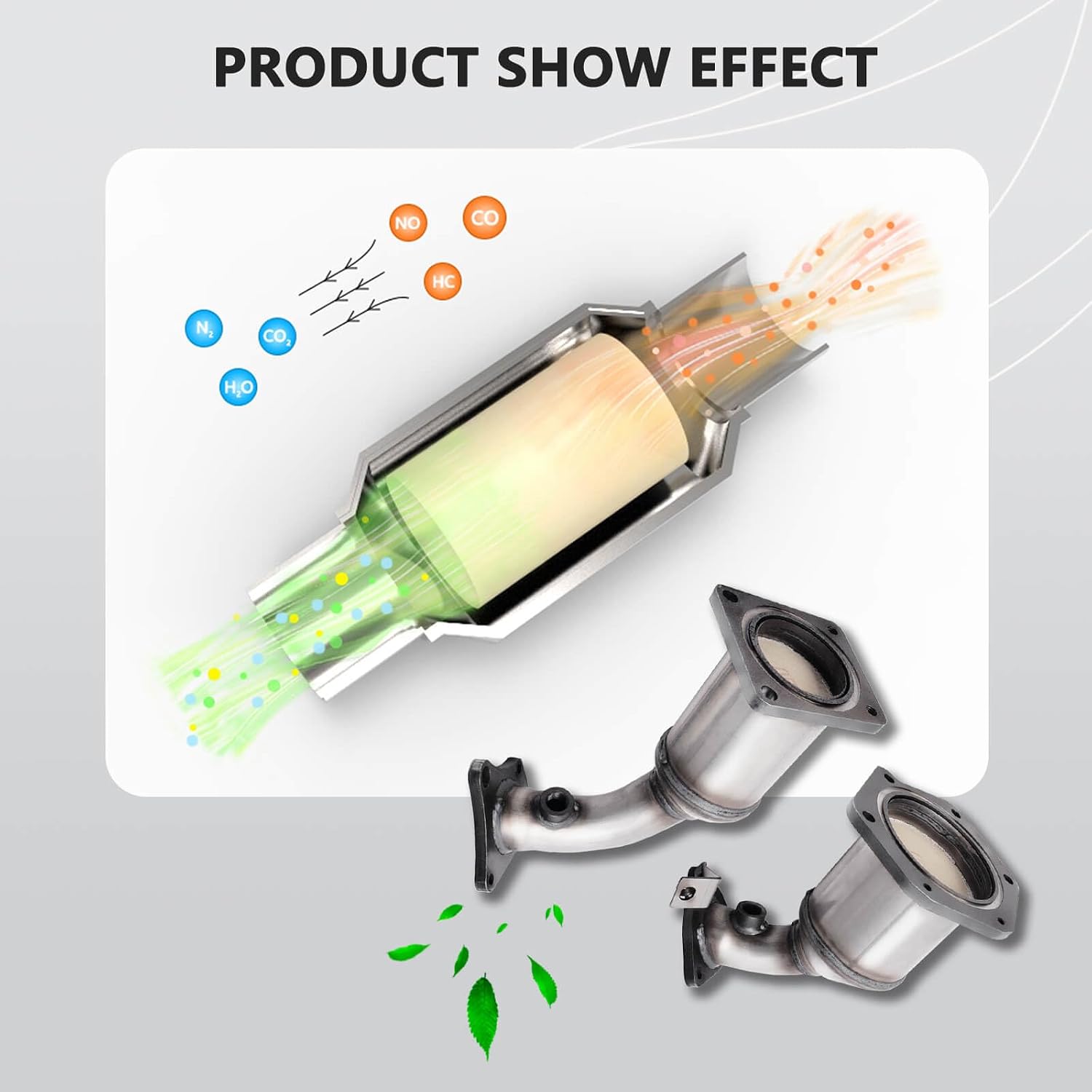 Front Catalytic Converter Compatible with 2007-2018 Nissan Altima 3.5L, 2009-2019 Murano 3.5L, 2011-2014 Quest & 2013-2019 Pathfinder 3.5L, 2013 Infiniti JX35 3.5L, 2014-2020 QX60 3.5L, 2 PCS